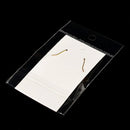 Jewellery 100 x White Plain Earring Display Cards & Self Adhesive Bags A4P3