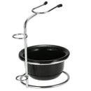 shaving holder with metal, plastic shaving bowl personal shaving brush set