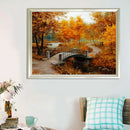 40x30cm Autumn Scenery DIY Paint By Numbers Oil Painting Kit Canvas A