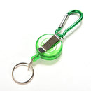 2X Colourful Retractable Strap Carabiner Clips Card Label Key Chain Fancy Gif Cy