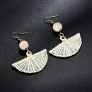 Natural Rattan Earrings For Women Wicker Straw Earrings Statement Weaving E