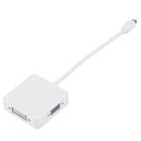 3 in 1 Mini Display Port Thunderbolt DP to DVI VGA HDMI Adapter Cable for A R9X5