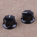10 x Black Skirted Plastic Effects Pedal Control Knob fit for 6mm Shaft Hf