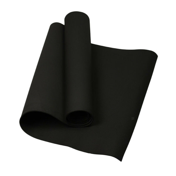 Portable Yoga Mat Thick Pad Fitness Cushion Non Slip Exercise Black & Jump Rope
