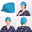 2Pcs Unisex Scrub Turban Cap Sweatband Nurse Bouffant Working Hat Head Cover