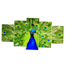 5pcs Unframed Modern Art Oil Painting Peacock Huge Wall Art Poster Decor PVC
