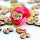 100pcs Rustic Wedding guest book Wooden Heart Shapes Embellishments