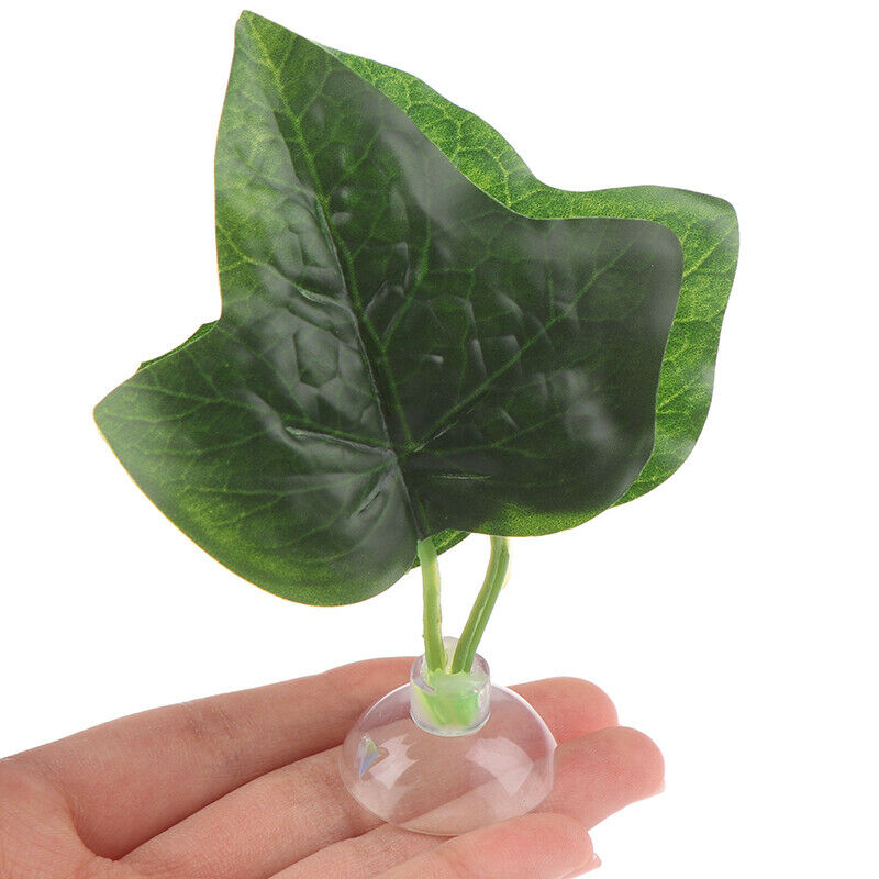Aquarium Decor Artificial Plant Leaf Betta Rest Fish Plant With Suction Cup3C
