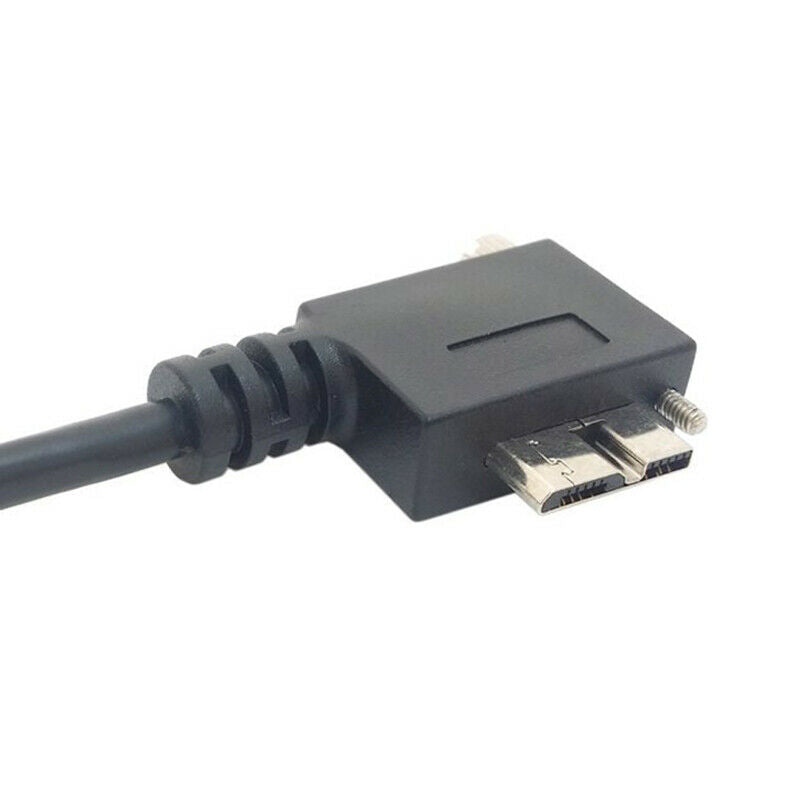 USB 3.0 A Male to Micro-B Left Angled 90 Degree Cable With Locking Screws f I2L2