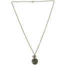 Round Shape Retro Striped Volume Necklace Pocket Watch Bronze