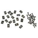 40xBlack Fastener U-Type Clips and Screws Retainers Rivets for Car Bumper