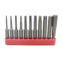 11pcs Tamper Proof Magnetic Screwdriver Drill Bit Hex Torx Flat Head Bits