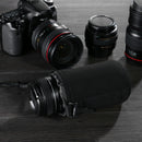 Neoprene DSLR Camera Lens Pouch SLR Lens Shockproof Soft Protective Bag (M) A