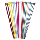 Set of 20Pcs 2.0-6.5mm Plastic Knitting Needles Single Pointed Needles 10 M W6X4