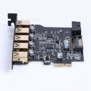 PCI-E to USB 3.0 19-Pin 5 Port PCI Express Expansion Card SATA 15PIN connec