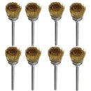 5PCS Shank Polishing Brass Wire Wheel Brushes Portable Rotary Cleaning New