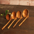 Japanese 7" Handcrafted Wood Bamboo Soup Spoon Ramen Ladle Kitchen Tool