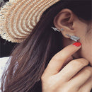 1x Creative Bow Arrow Crystal Ear Stud Women's Fashion Earrings Jewelry Gift MO