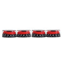 4 Pieces Black+Red Guitar Speed Dial Knobs for Les Paul Replacement Accessory