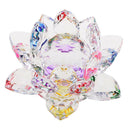 Crystal Lotus Flowers Crafts Home Desktop Ornaments Multicolored 2''x4''