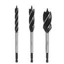 3Pcs Spiral Hss Drills For Wood 10/16/25Mm Hex Power Tools Chuck Bits Drill