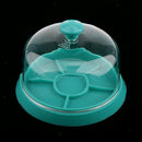 Watchmaker Watch Repair Parts Holder Tray Dust Cover 6-slot Organizer Blue