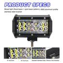 1X 5" 84W Car LED Work Light Bar Spot Flood Beams Combo For Off-road SUV Tr  J&M