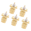 5 Pcs SMA Male 4 Holes Mounting Panel Chassis Flange Connector Adapter