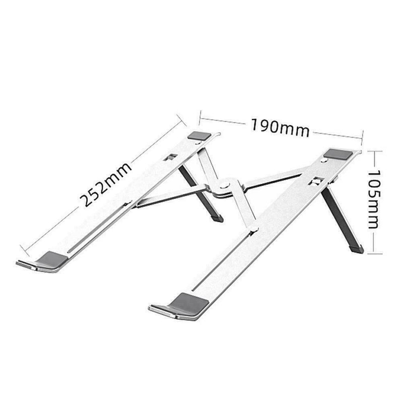1* Portable Laptop Stand Aluminum Foldable Holder 4 Cooling Height Levels S5J8