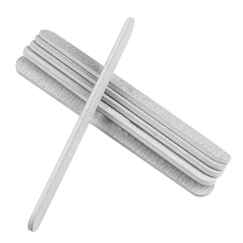 10pcs Straight Nail Files Coating Cuticle Remover Buffer Manicure Tools