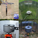 Camping Stove Windscreen 12 Plates Ultralight Folding Camp Stove Windscreen N6O3