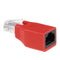 RJ45 Male to Female Connected Crossover Cable  Adapter Conver JR