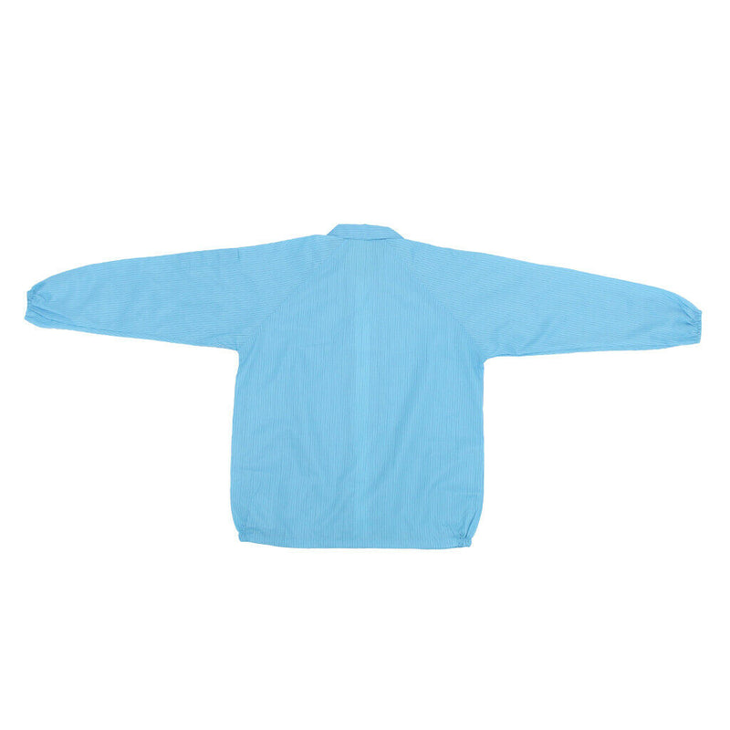 Protective Suit Dustproof Anti-Static Clothes Workwear Jacket Lapel XL Blue