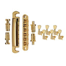 Electric Guitar Roller Saddle Tailpiece & 6R Tuner for Les Paul EPI Tune Or