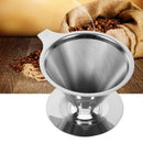 Double Layer Stainless Steel Pour Over Coffee Dripper Coffee Filter Basket Tool