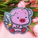 4pcs DIY Animals Full Drill Special Shaped Diamond Painting Bag Keychains