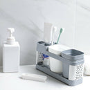 1Pc PP Toothbrush Holder Toothpaste Storage Rack Shaver Toothbrush Dispense