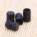 4pcs Aluminum Alloy Auto Car Tire Tyre Wheel Valve Stem Caps Dust Covers Black