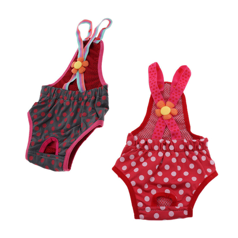 2xPuppy Dog Physiological Pants Femal Dogs Sanitary Pant Diaper Random Color