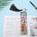 DIY Special Shaped Diamond Painting House Leather Bookmark Tassel Marker A