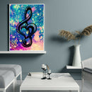 Painting By Numbers Kit DIY Music Note Hand Painted Canvas Oil Art Picture