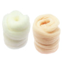 2Pcs Soft Needle Felting Nature Wool Top Roving Dyed Spinning Wet Fibers DIY