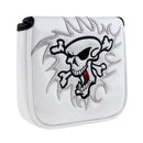 Portable Golf Putter Headcover Club Head Protector & Magnetic Closure White