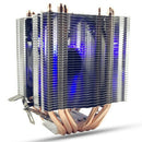 6X Pipe 4 Wire Single Fan With Blue Light Cpu Fan Cpu Heatsink For Intel 77