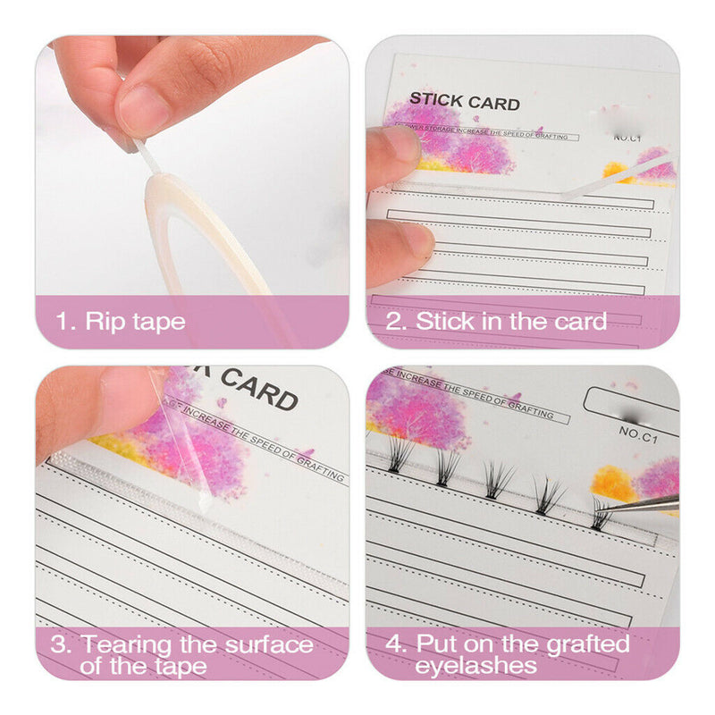 Set of 10 Professional Eyelash Extensions Russian Volume for False Eyelashes