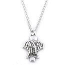 Angel wings cross Urn Pendant Cremation Ashes Memory NecklaceBX