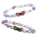 2 x Fashion Natural Amethyst Pixiu Bracelet Lucky Charms Jewelry Gift  Women Men