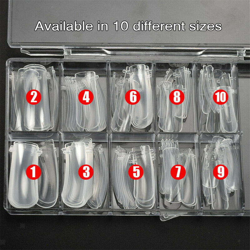 100Pcs Coffin Nails Clear Nail Tips Full Cover Artificial Nails with Clear Nail
