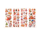 4x Christmas Santa Claus Cartoon Stickers Kids Decorative Toys MO