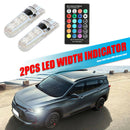 2pcs T10 Bulbs 6 SMD5050 RGB LED Remote Control Strobe Flash Auto Interior Light